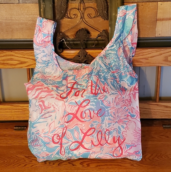 Lilly Pulitzer Floral Reusable Shopping Tote Bags (2) - Picture 7 of 14